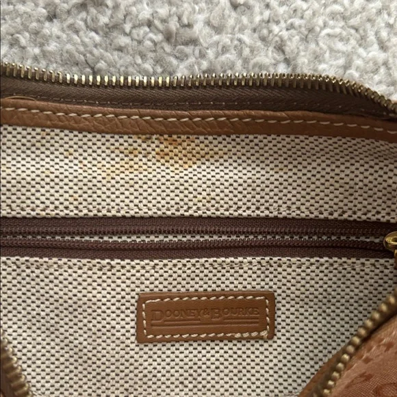Dooney & Bourke Tan Monogram Shoulder Bag - Picture 6 of 7